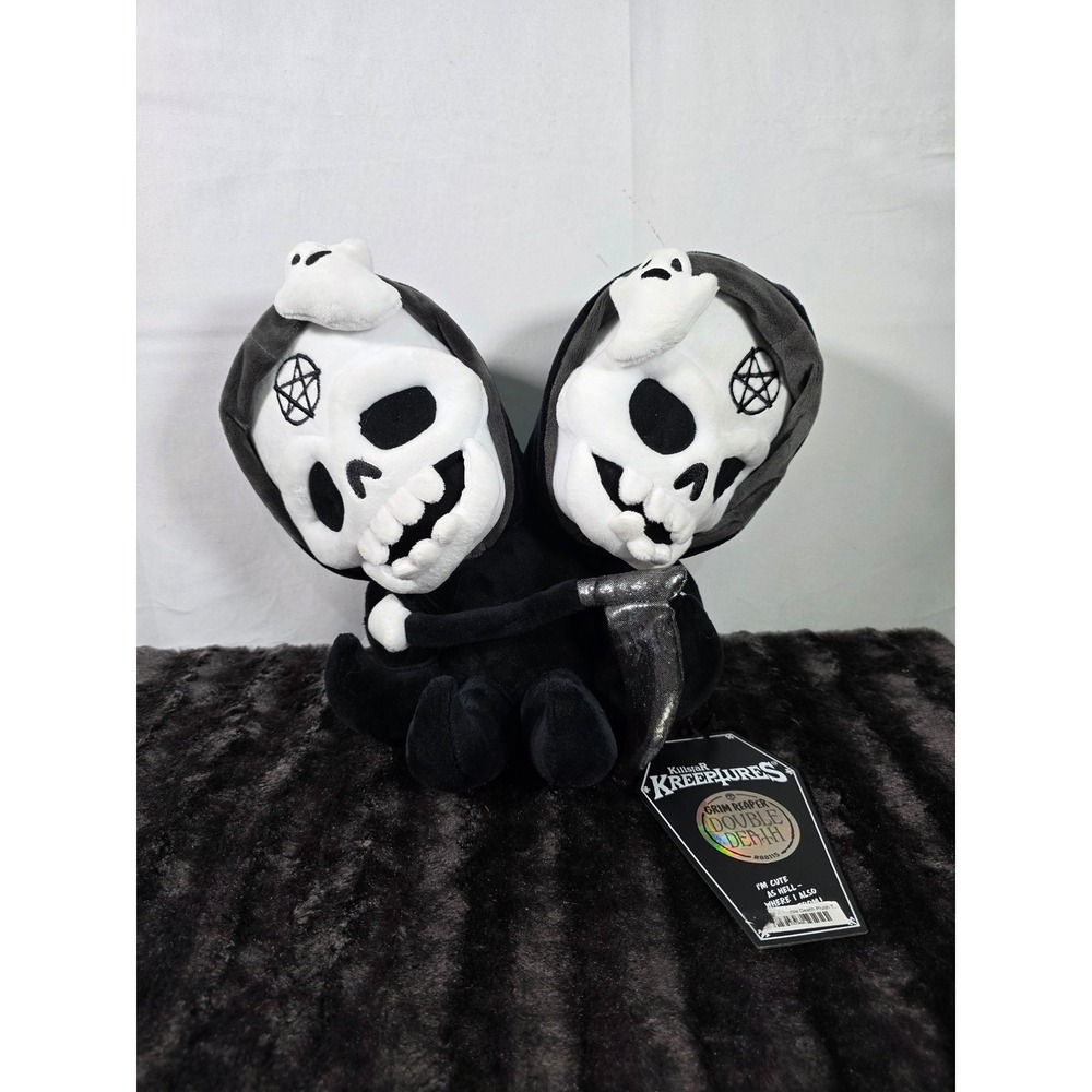 Killstar Kreeptures Double Death Grim Reaper Plush Two Headed Goth Occult KS7968